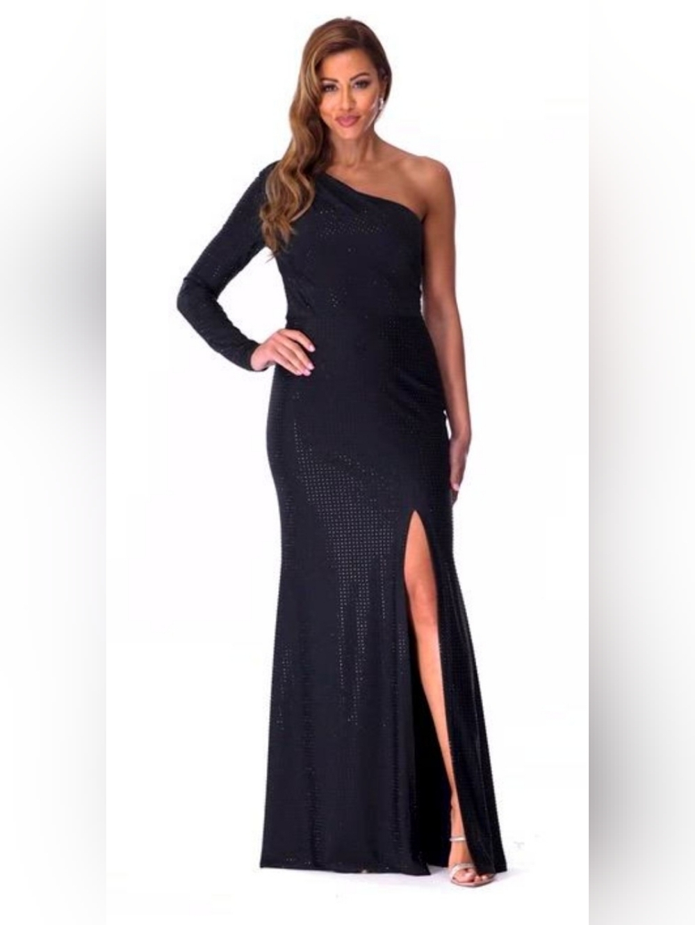 XSCAPE
Women's Embellished One-Shoulder Jersey Gown.